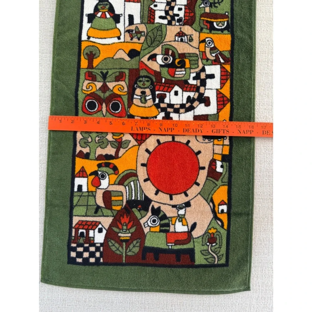Vtg Hilasal Fernando Llort Hand Towel La Palma El Salvador Folk Art Cotton NWOT
